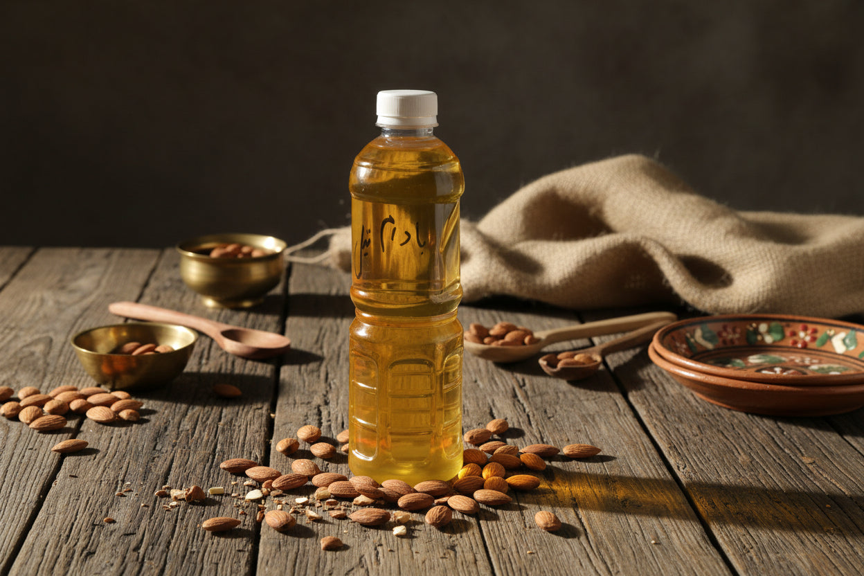 Cold pressed organic almonds oil from Hunza Gilgit Baltistan