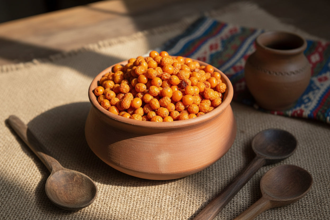 Dried Sea Buckthorn berries from Gilgit-Baltistan rich in Vitamin C and natural antioxidants