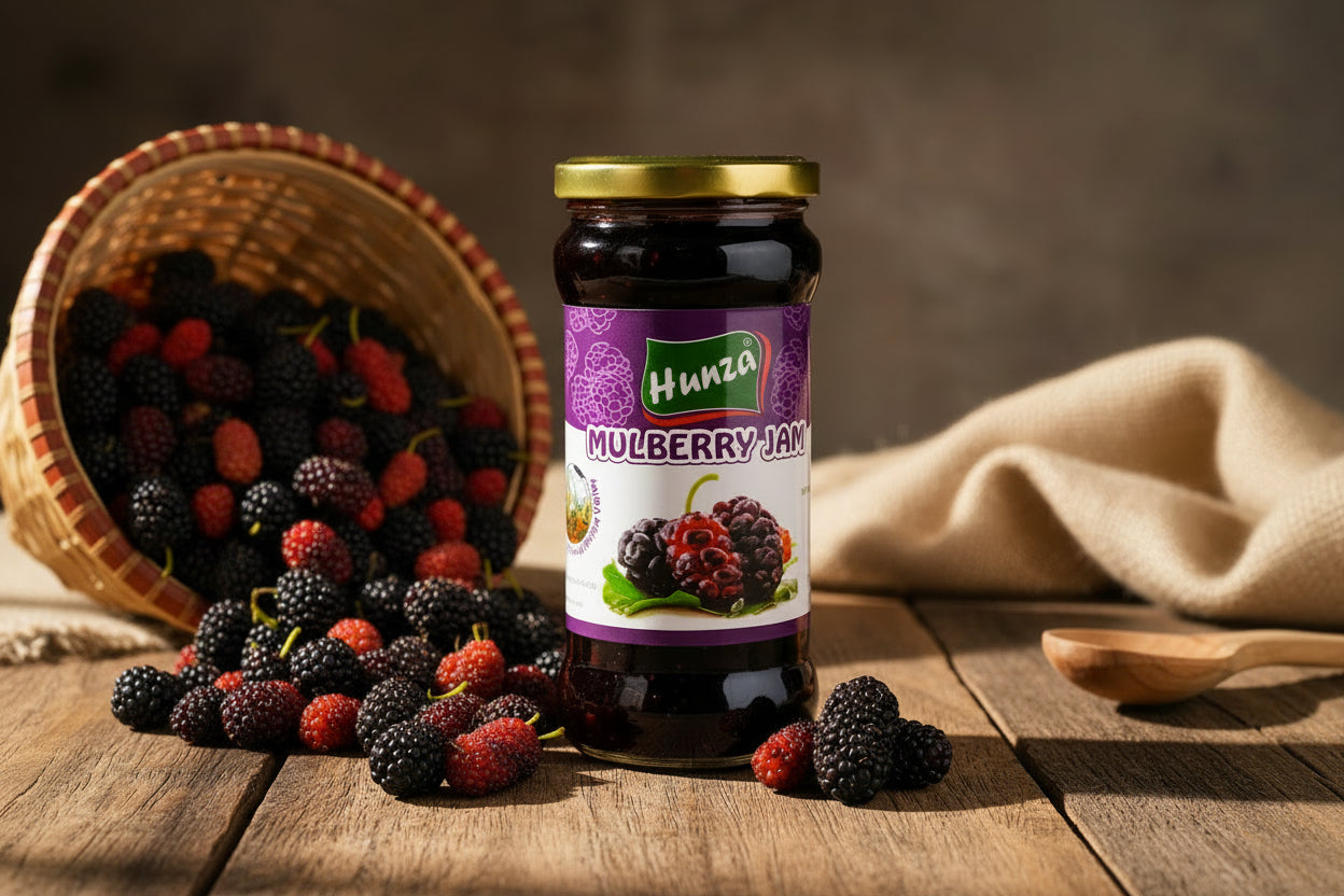Mulberry Jam extracted from fresh mulberries of Gilgit Baltistan
