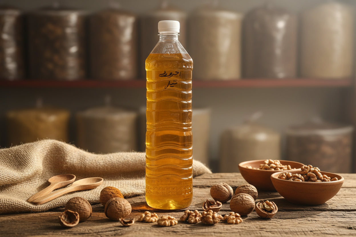 Cold pressed organic walnut oil from Hunza Gilgit Baltistan
