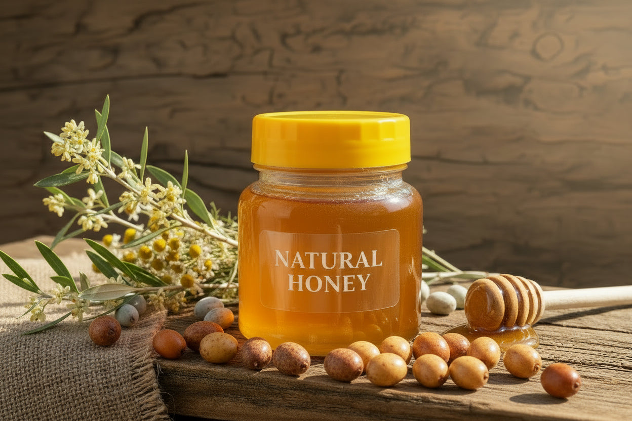 Raw organic mountain honey from Gilgit Baltistan