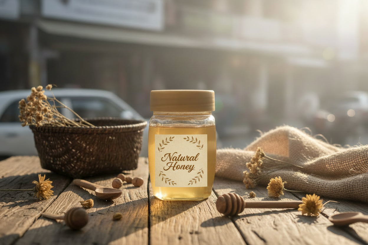 Raw organic mountain honey from Gilgit Baltistan